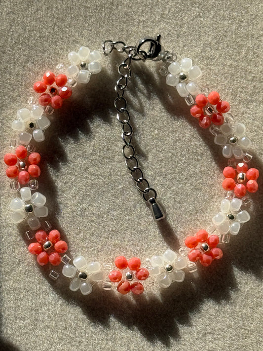 Daisy orange bracelet