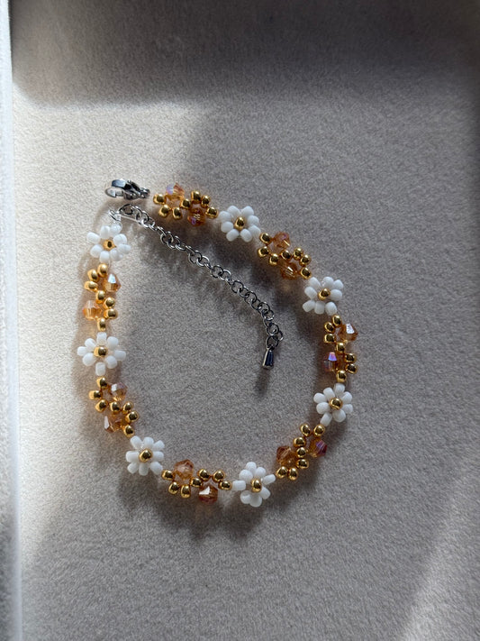 Crystal gold bracelet